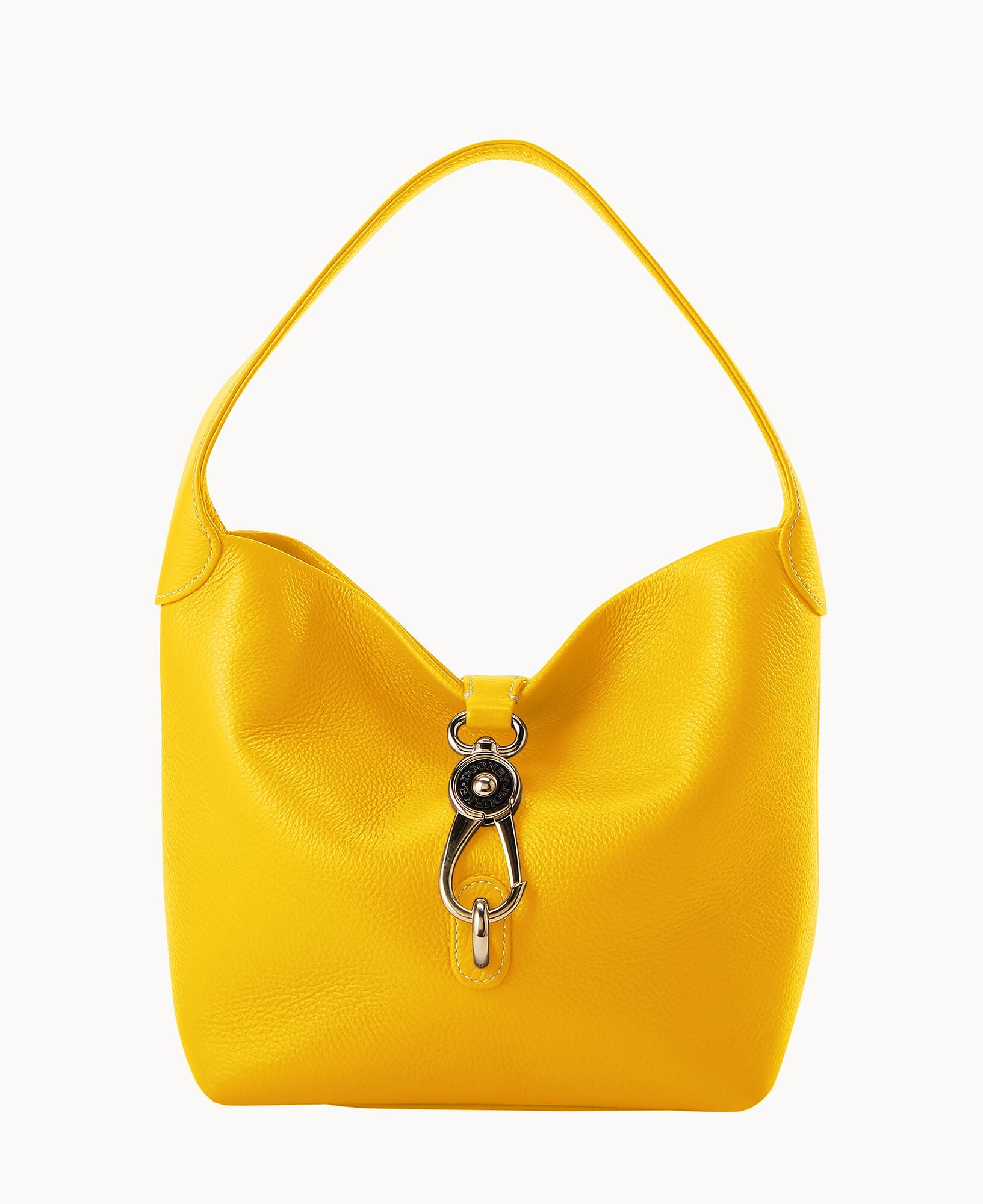 Lucca Leather Logo Lock Hobo