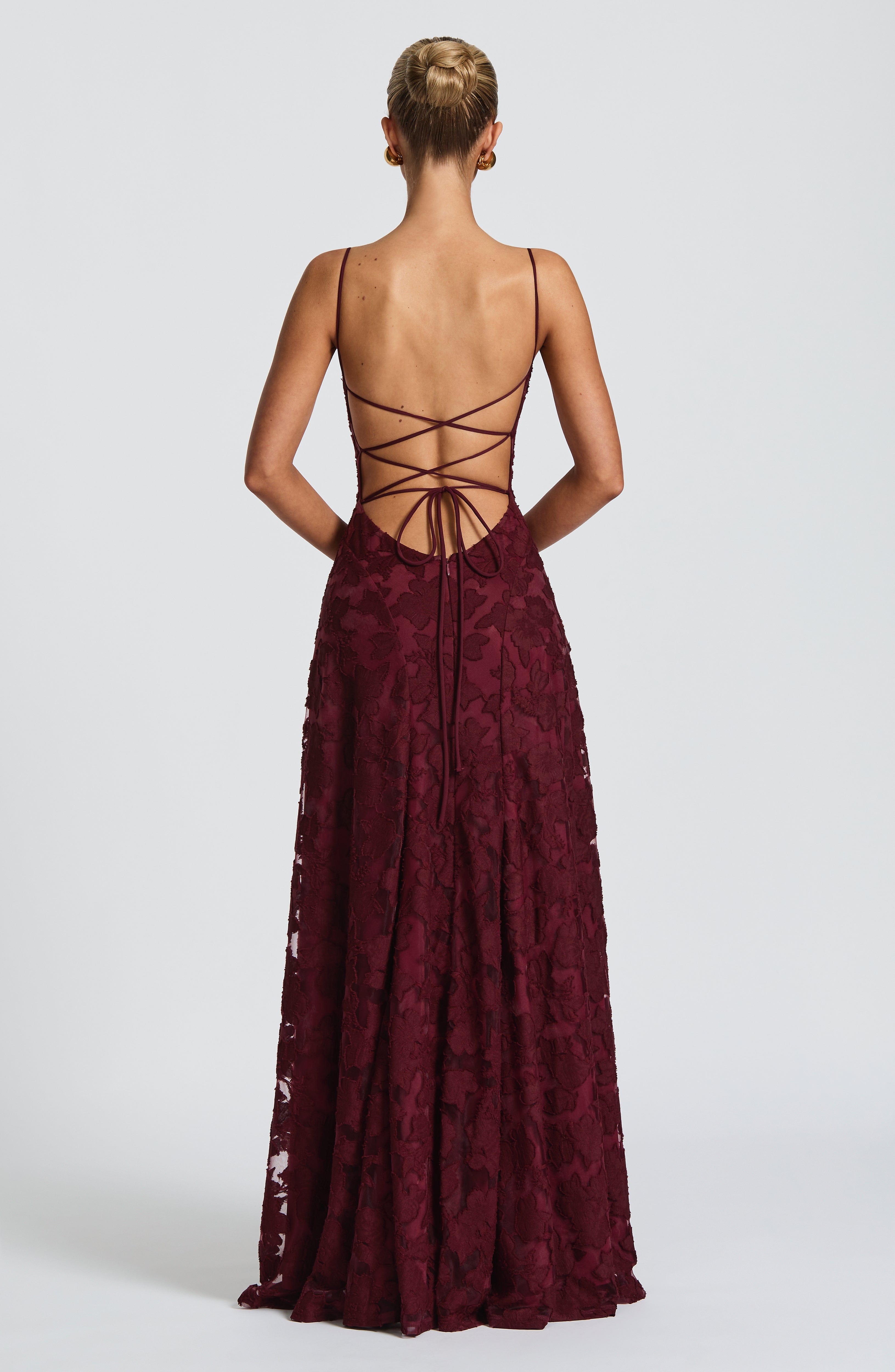 Francis Maxi Dress - burgundy red