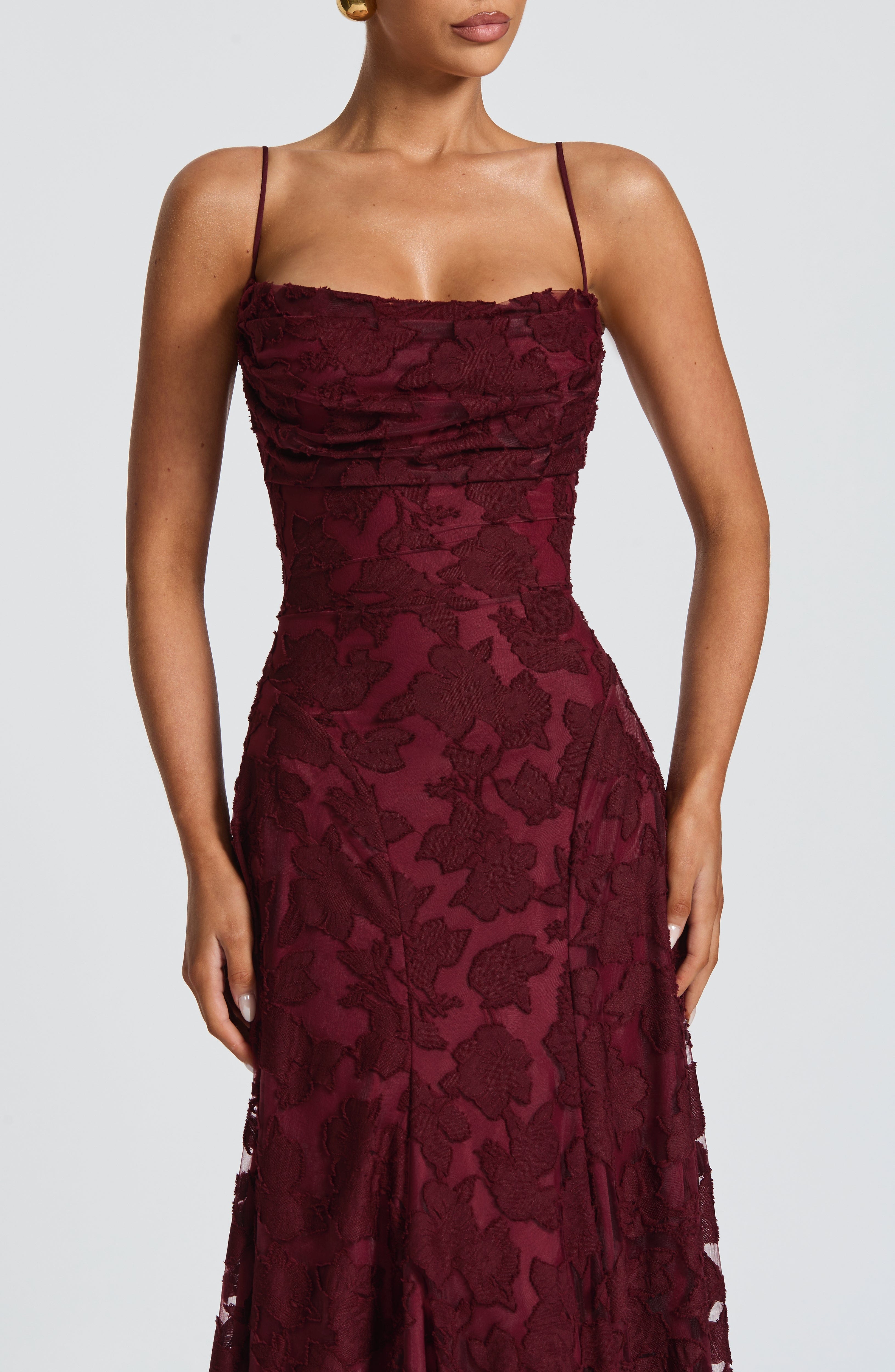 Francis Maxi Dress - burgundy red