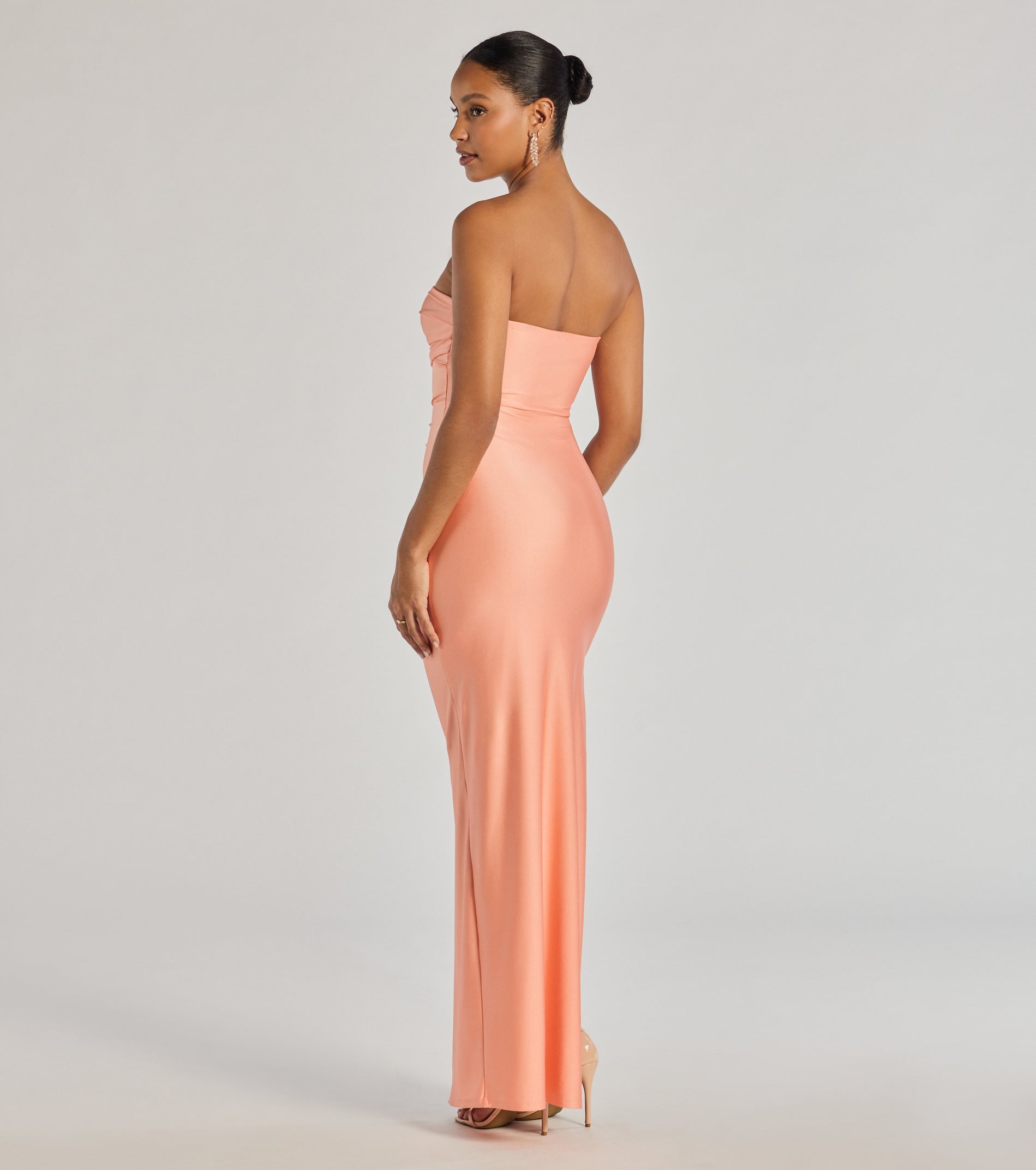 Strapless High Slit Dress