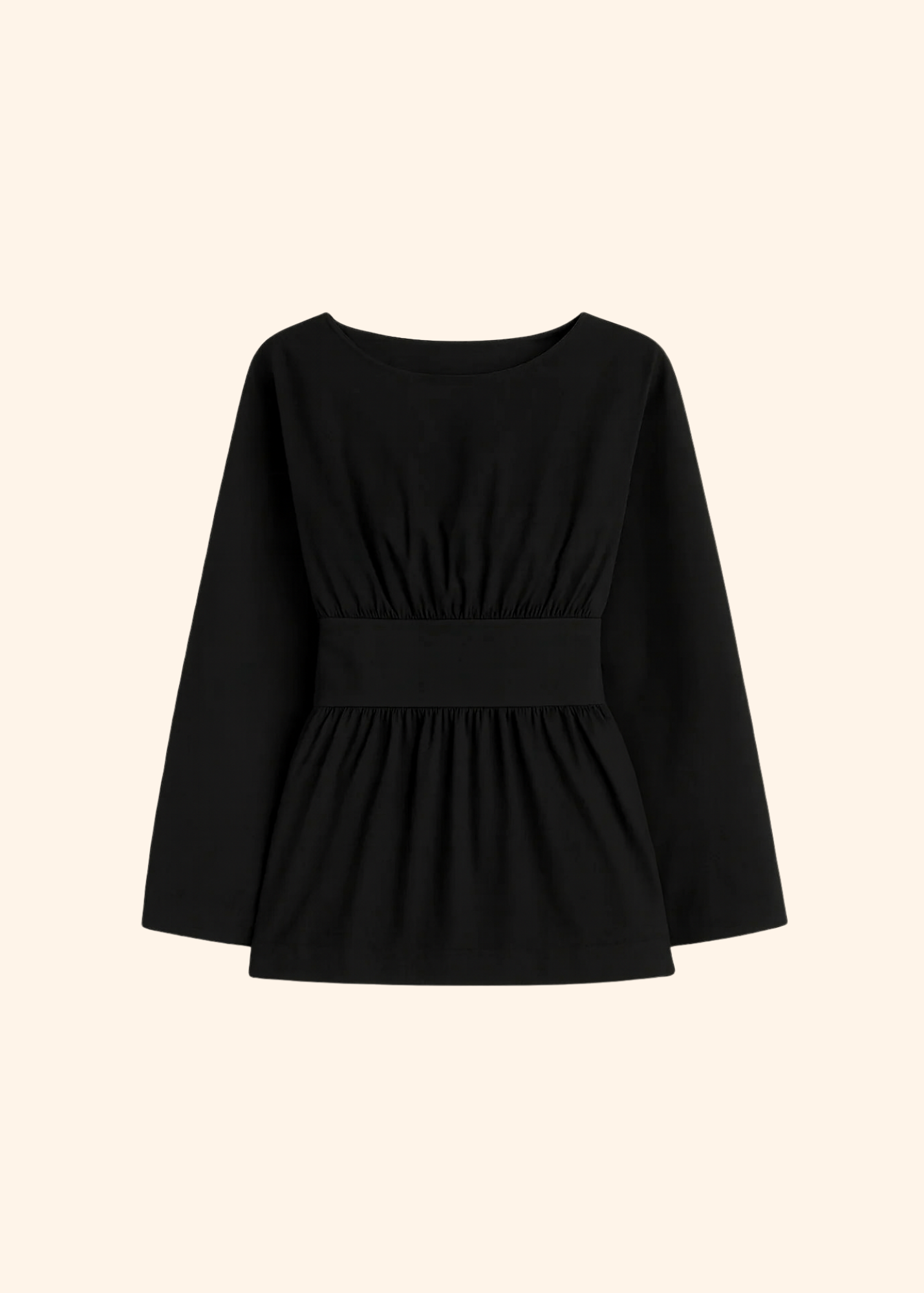 The Long Sleeve Rhoe Top in Black