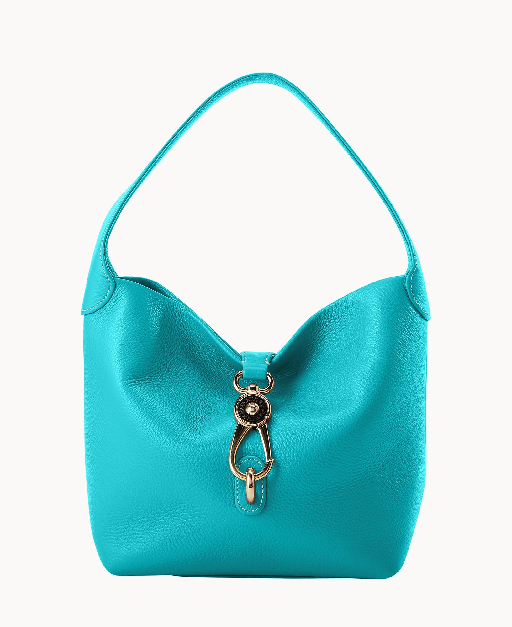 Lucca Leather Logo Lock Hobo