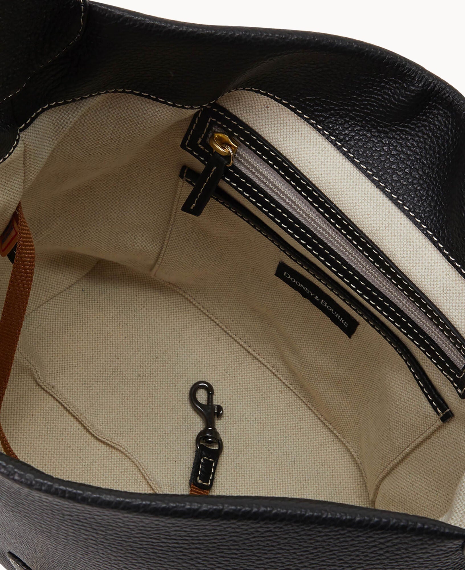 Lucca Leather Logo Lock Hobo