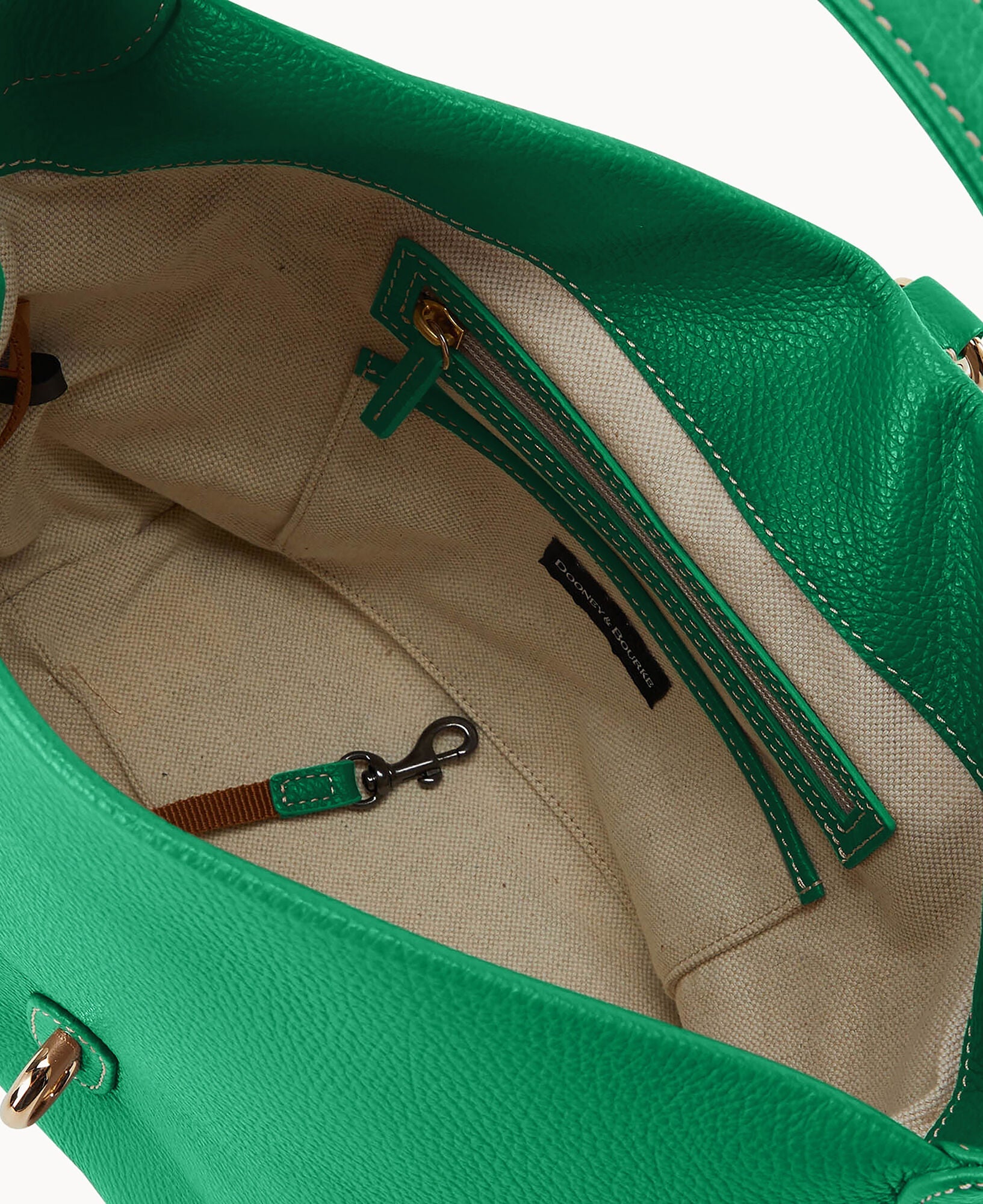 Lucca Leather Logo Lock Hobo