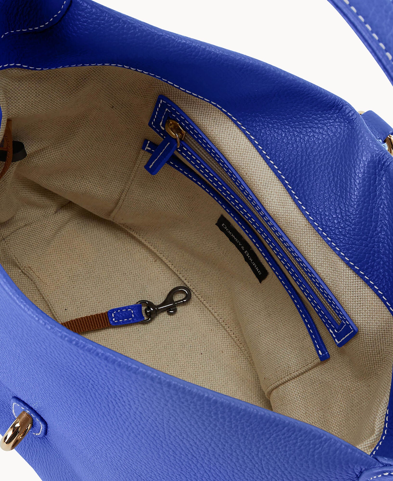 Lucca Leather Logo Lock Hobo