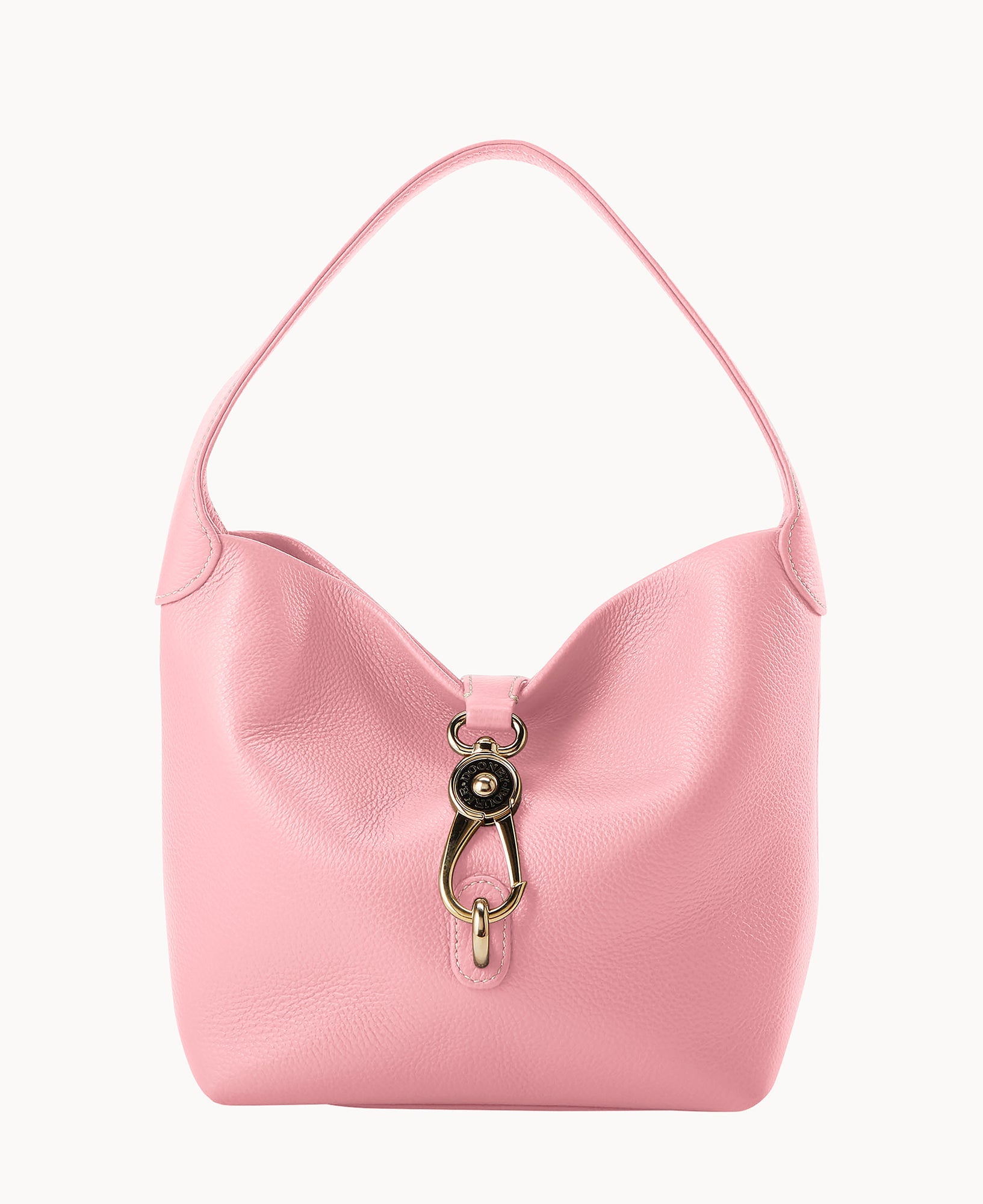 Lucca Leather Logo Lock Hobo
