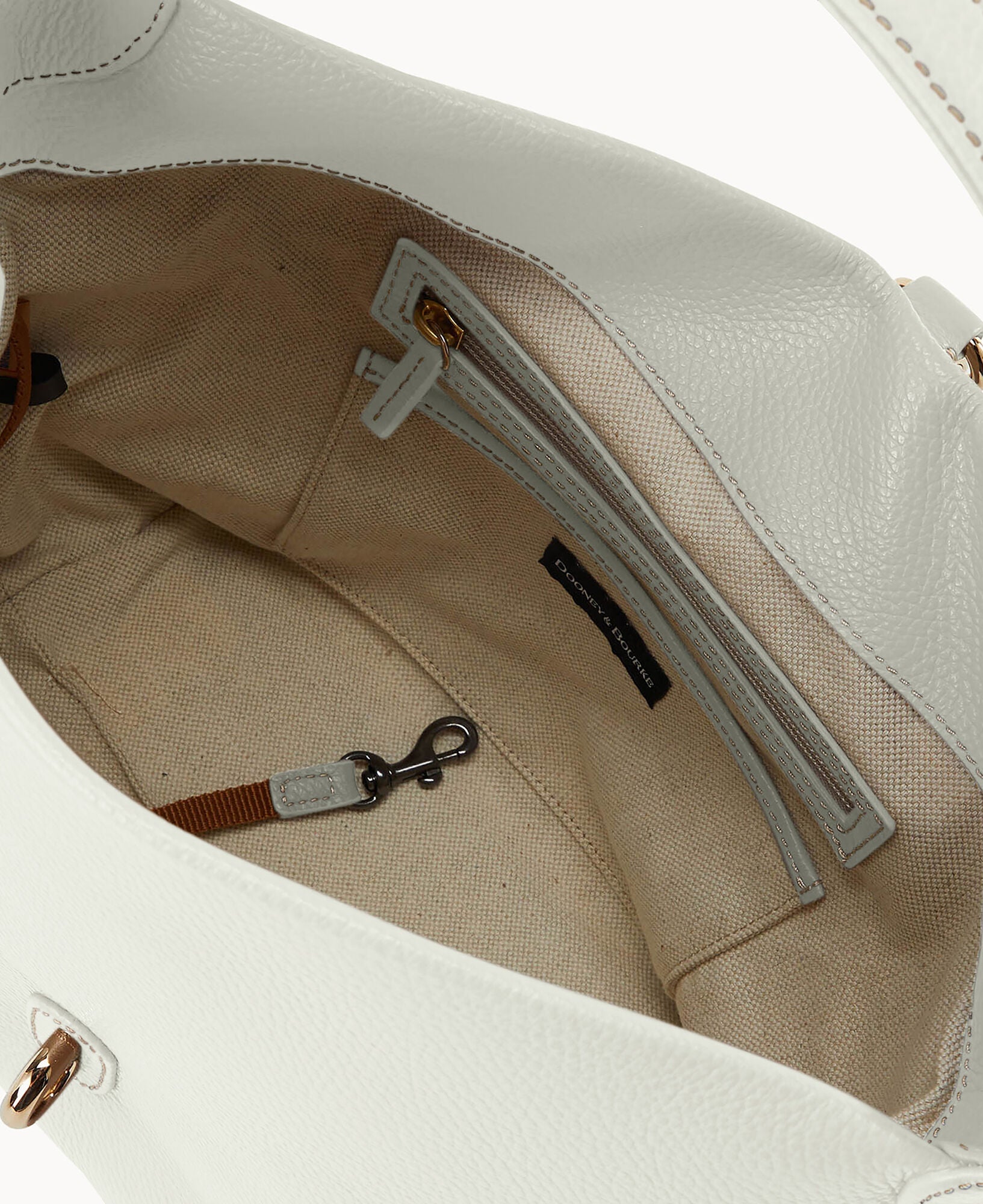 Lucca Leather Logo Lock Hobo