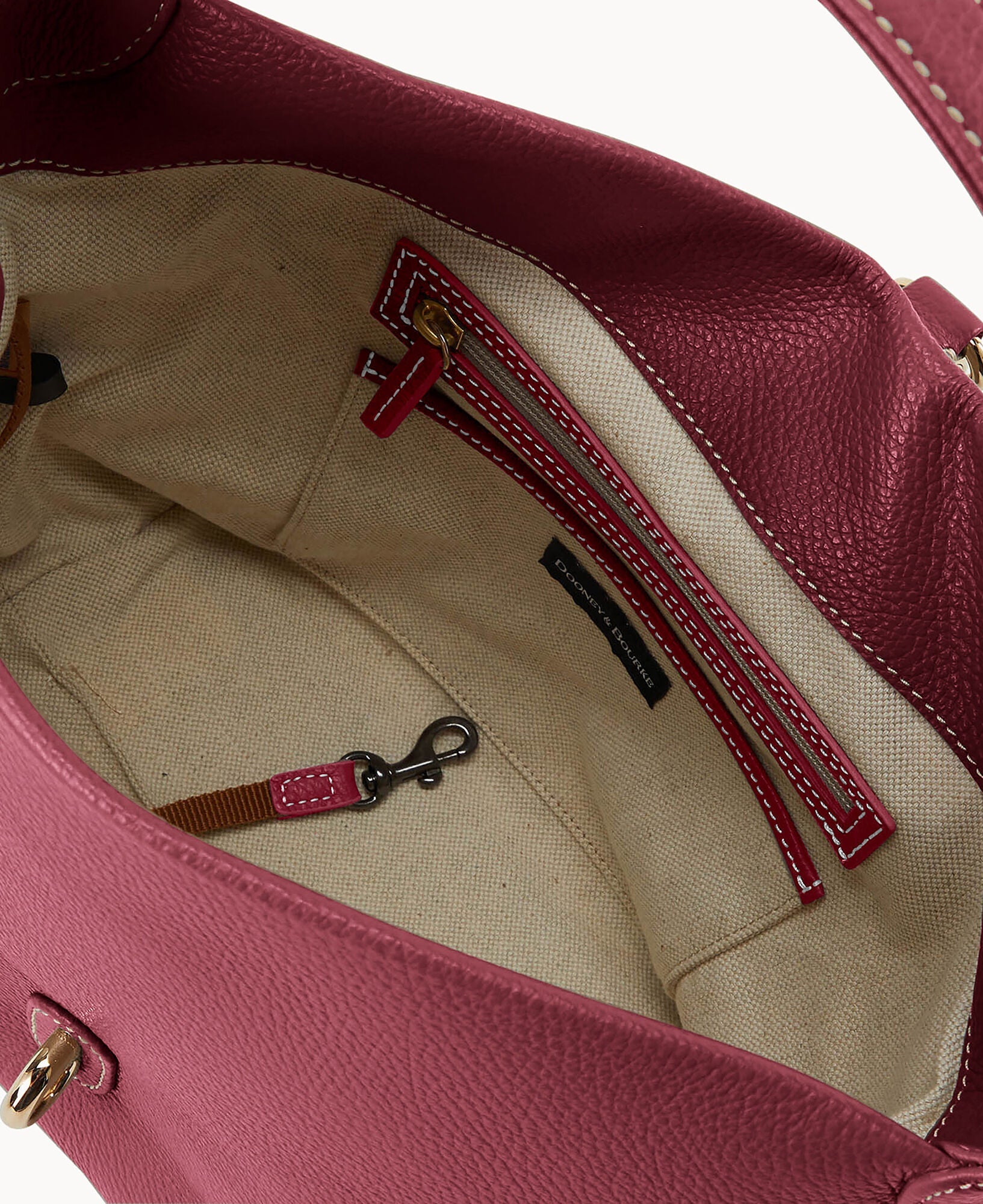 Lucca Leather Logo Lock Hobo