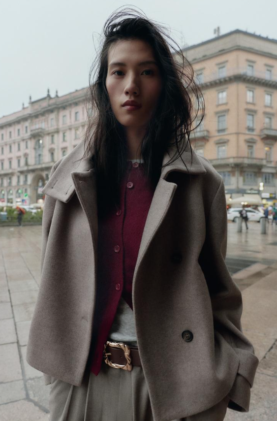 JACKET WITH STAND-UP COLLAR