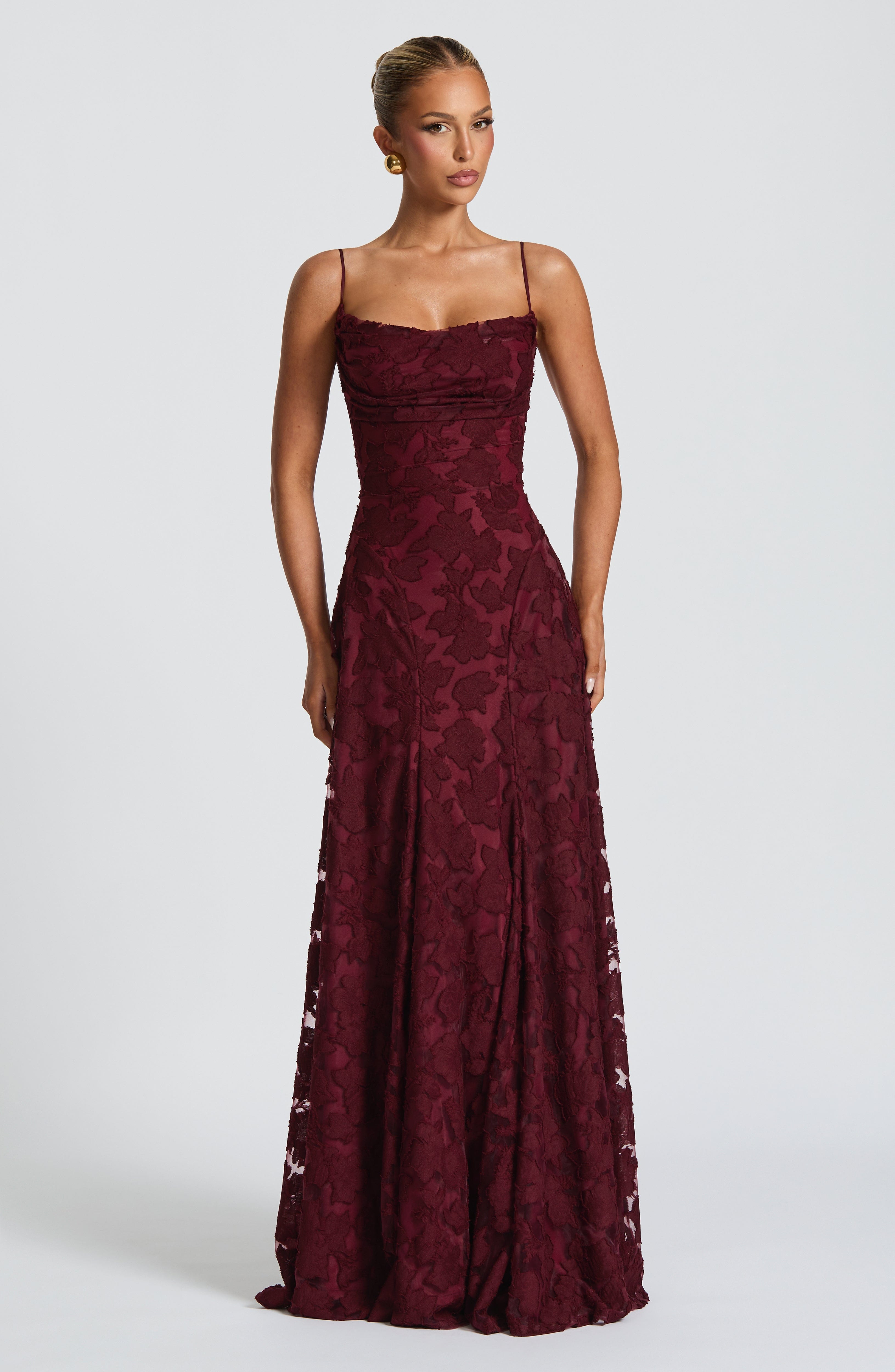 Francis Maxi Dress - burgundy red